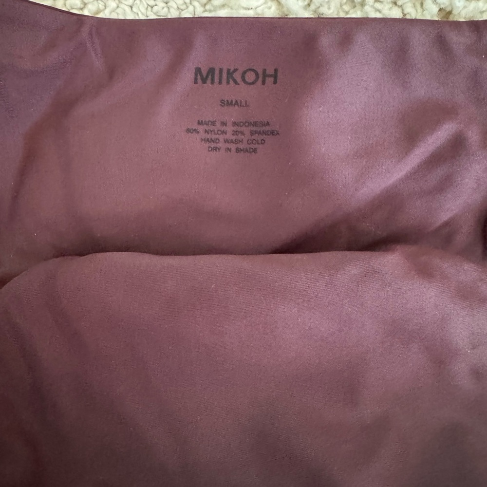 Mikoh Strappy Wine 3-pc Bikini Set (Kapalua bottom, Uluwatu top, Palm Beach top) - Picture 7 of 7
